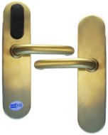 SALTO E9650U00PM XS4 Proximity Handleset Wide Satin Brass