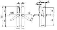 SALTO EM450U00IMB38 XS4 Original Narrow Handleset For 32-47mm Doors