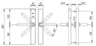 SALTO EM750U00IMB38 XS4 One Mifare Ble U Lever Handle For 32-47mm Door